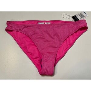 California Waves Pink Metallic Sparkle Hipster Bikini Bottom Women's XL NWT